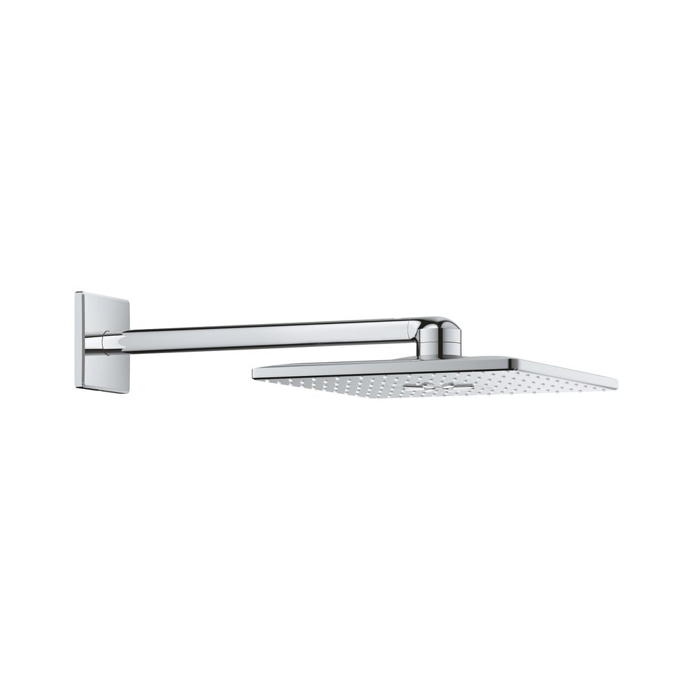 Set de douchette Grohe Rainshower SmartActive 310 Cube, carrée, bras de douche horizontal 430 mm, 2 modes de jet, chromé, 26479000