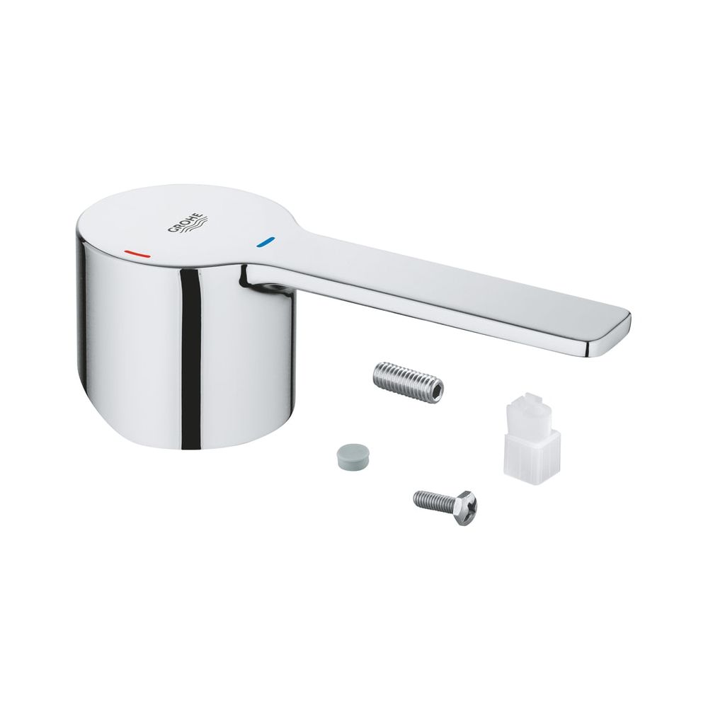Grohe Levier pour cartouche 28 mm pour mitigeur monotrou linéaire de lavabo avec fonction économie d'énergie, taille XS, métal, chrome