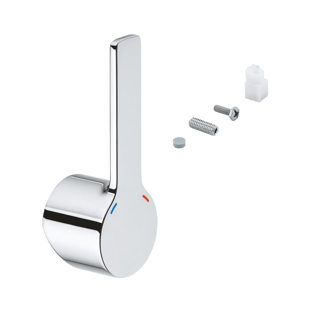 Levier Grohe pour cartouche 28 mm pour mitigeur monocommande linéaire pour lavabo L-Size, métallique, chromé, 46984000