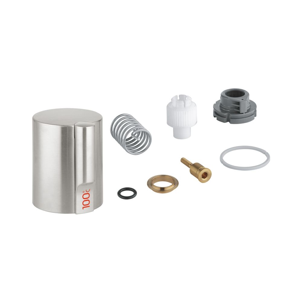 Poignée Grohe pour Red, bouton de commande sécurisé pour enfants (traction et rotation), Supersteel, 46679DC0
