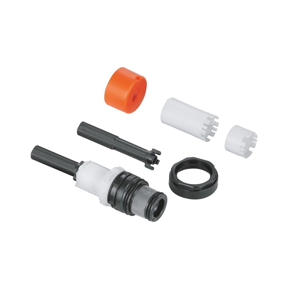 Cartouche SmartControl pour installation encastrée Grohe, bouton-poussoir, avec écrou de fixation et gabarit de montage, référence 48359000