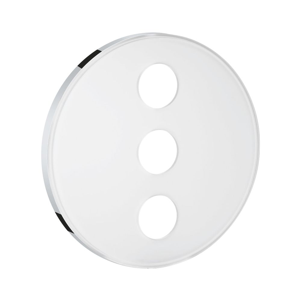 Grohe Rosace ronde pour SmartControl avec set de montage encastré 3 voies, Moon White, 48367LS0