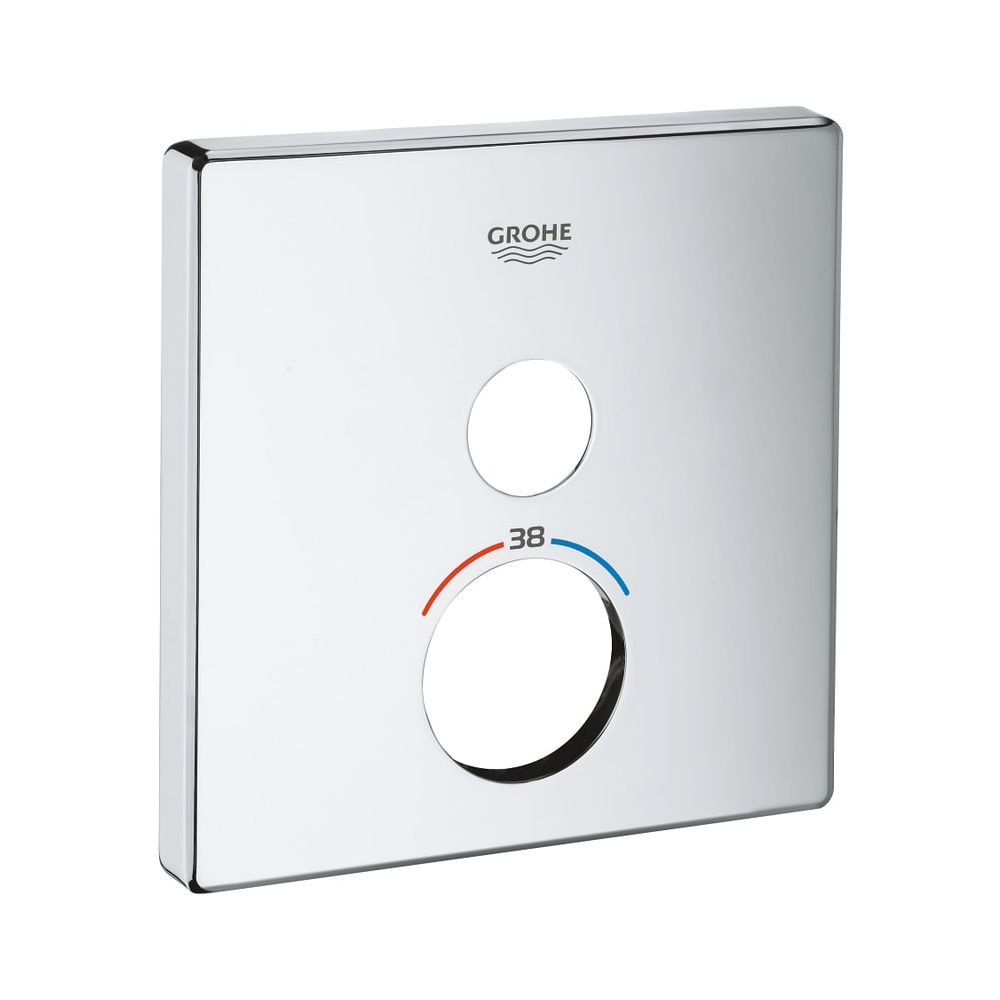 Rosette carrée Grohe pour SmartControl pour thermostats avec 1 vanne d'arrêt, chromé, 49037000