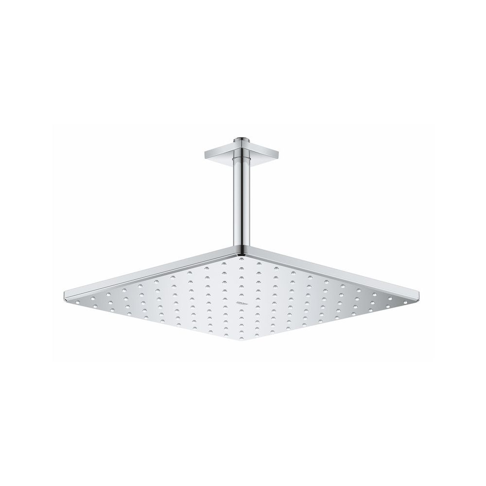 Grohe Rainshower Mono 310 Cube Set de pommeau de douche, sortie de plafond 142 mm, pommeau de douche chromé, 1 type de jet, chromé, 26565000