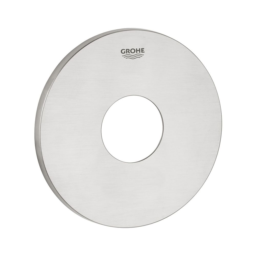 Rosette ronde Grohe pour mitigeur à montage rapide, métal, avec rosace murale, Supersteel, 48428DC0
