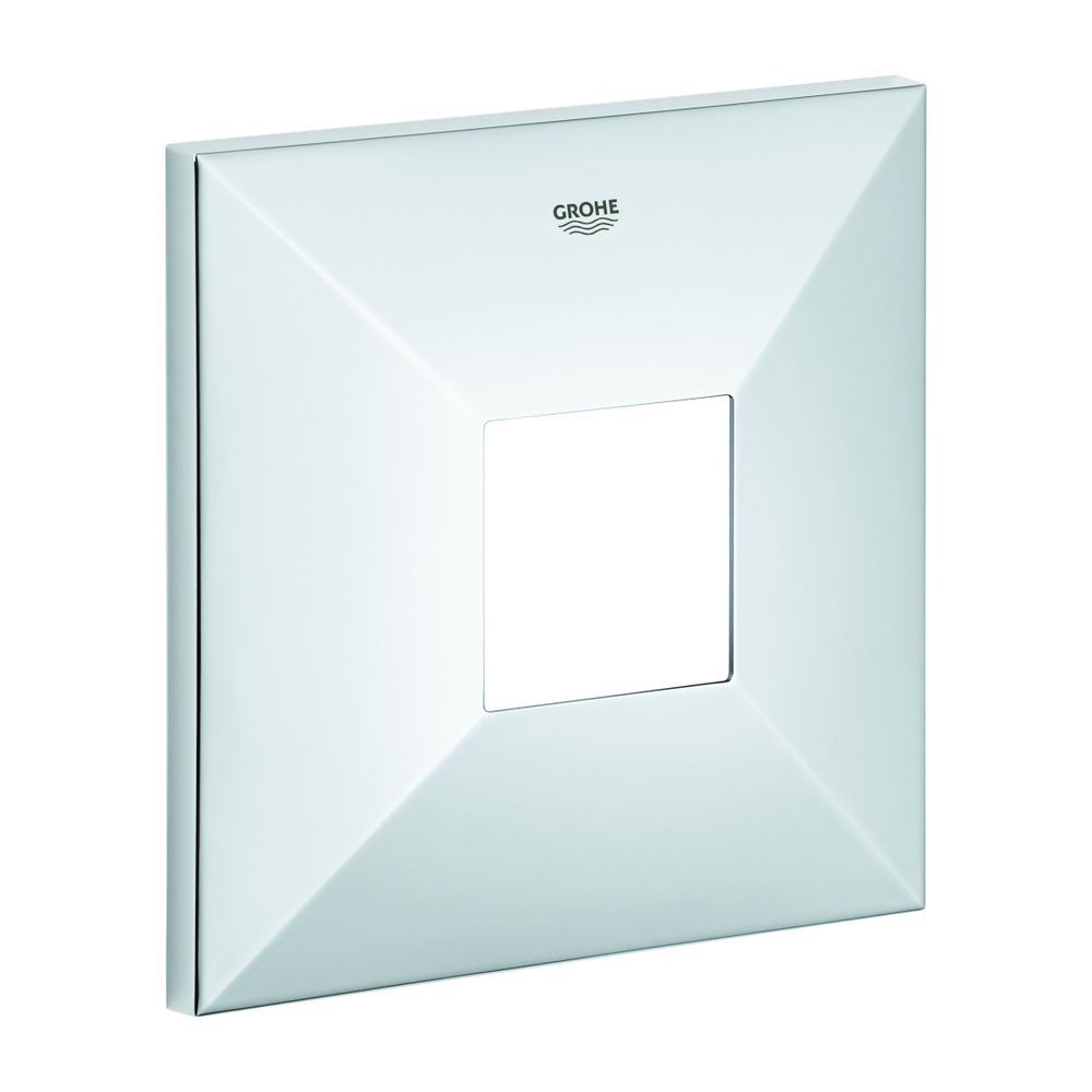 Rosette Grohe carrée pour mitigeur monocommande, kit de montage encastré, fixation dissimulée, Chrome, 48436000