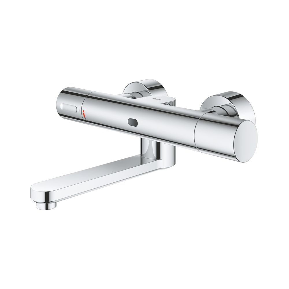 Robinetterie murale infrarouge Grohe Eurosmart Cosmopolitan E Special pour lavabo, mitigeuse avec thermostat, portée 255 mm, chromé