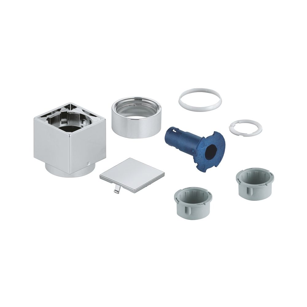 Poignée d'arrêt Aquadimmer Grohe pour kit de montage prêt à poser thermostatique, carrée, chromée, 49092000
