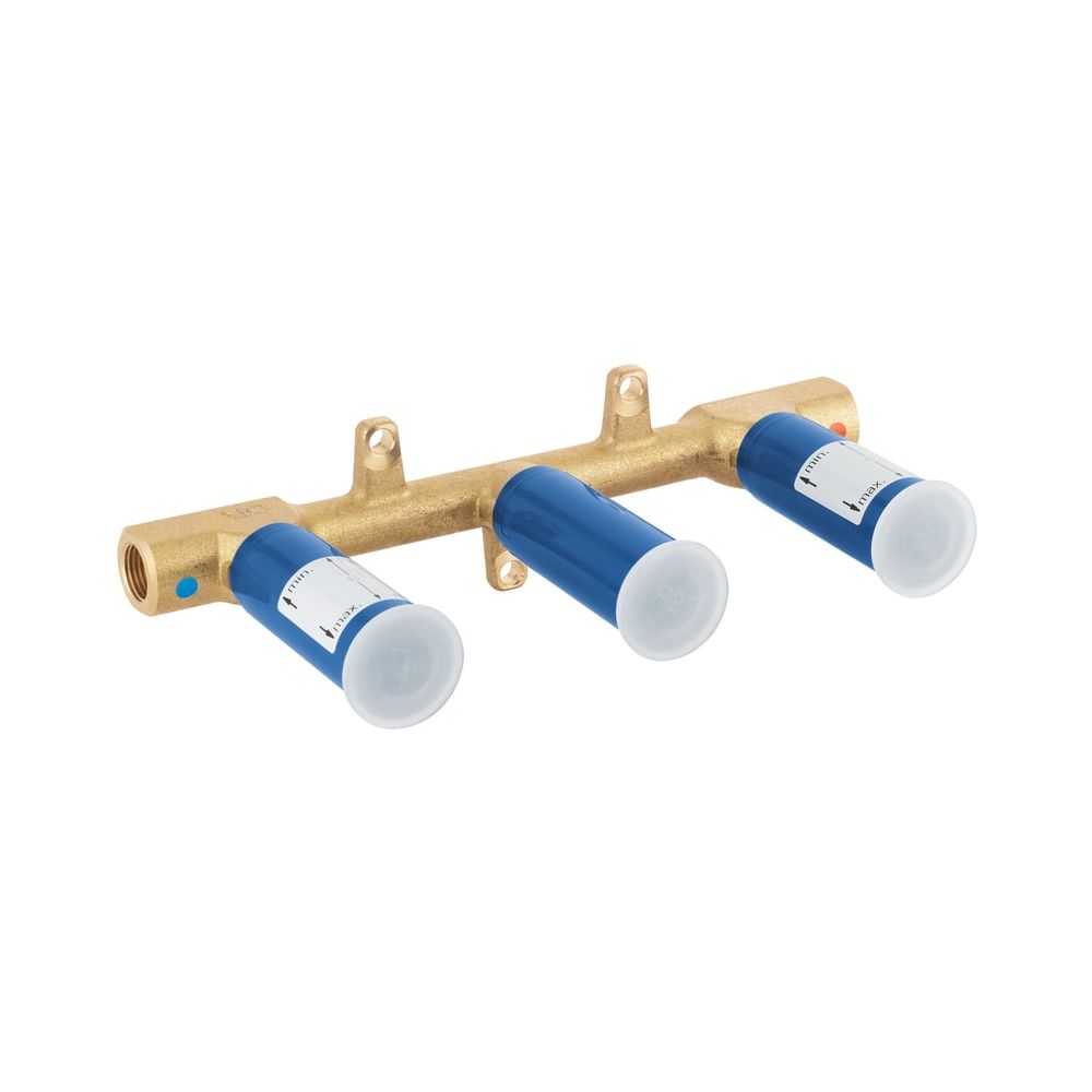 Grohe Corps encastré universel à deux poignées, DN 15, pour robinetteries de lavabo 3 trous, profondeur d'encastrement 43-85 mm, 29025002