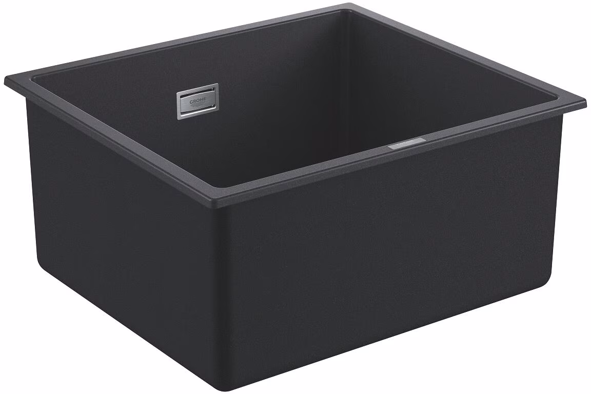 GROHE K700U Évier de cuisine composite à encastrer, cuve simple, granit noir (31653AP0)