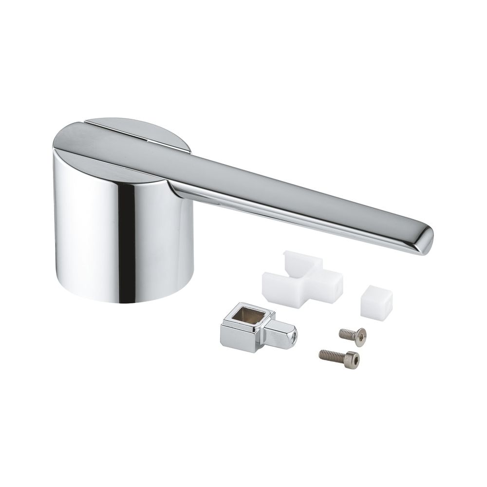 Levier avec cache pour cartouche 35 mm Grohe, finition StarLight, chromé, 48476000