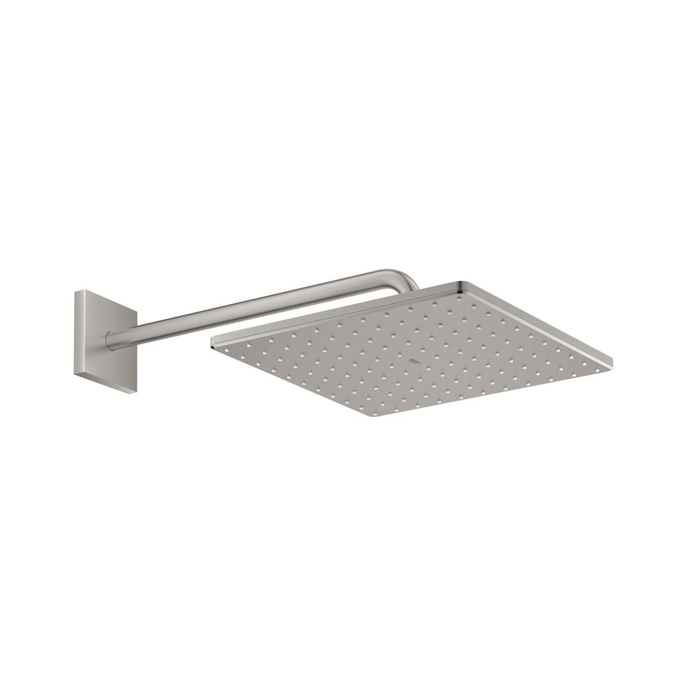 Grohe Rainshower Mono 310 Cube Set de pommeau de douche, bras de douche 422 mm, 1 mode de jet, débit max. 7,5 l/min, Supersteel, 26564DC0