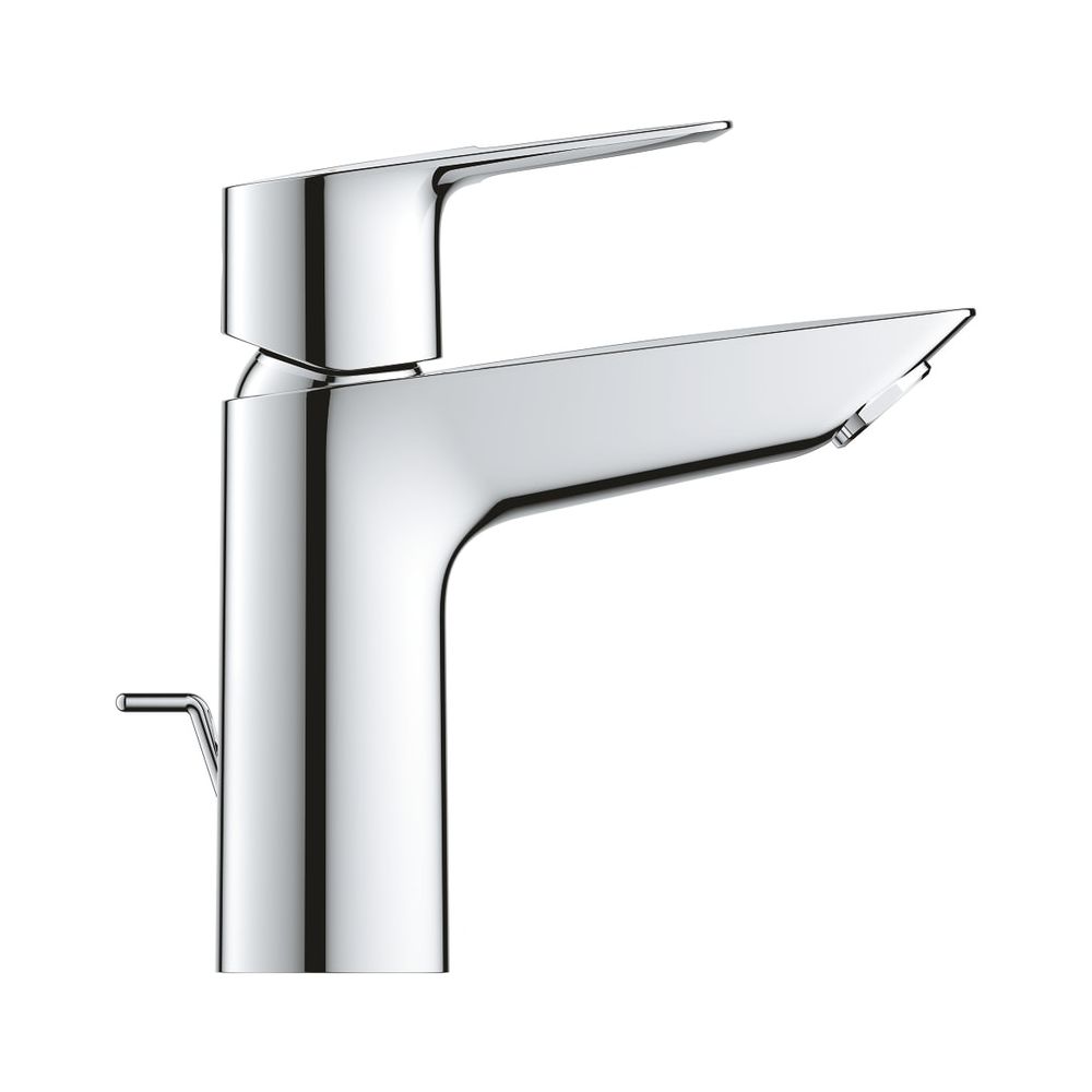 Robinetterie de lavabo Grohe BauLoop, taille M, limiteur de température, EcoMode, EcoJoy, évacuation par tige de traction, chromé
