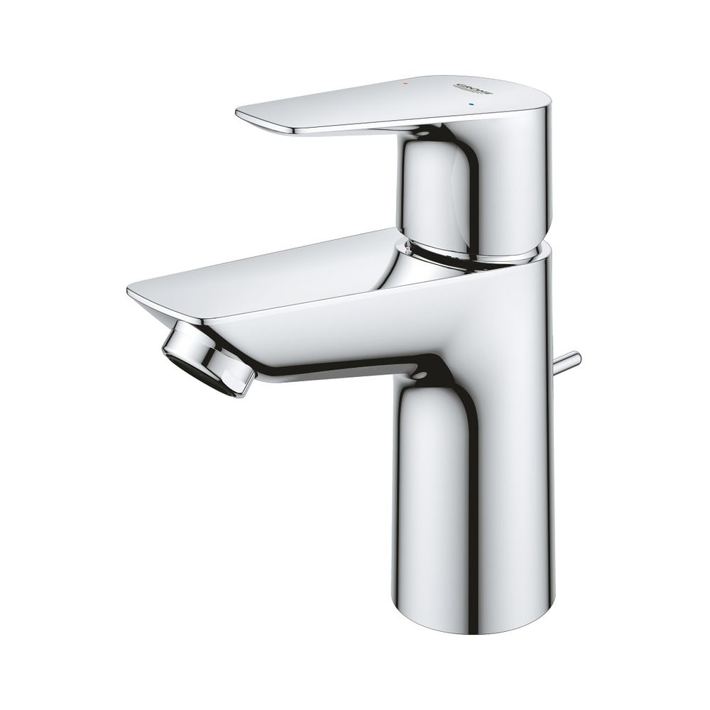 Robinetterie de lavabo BauEdge Grohe, montage à un trou, à une seule poignée, taille S avec limiteur de température, chromé, 23894001