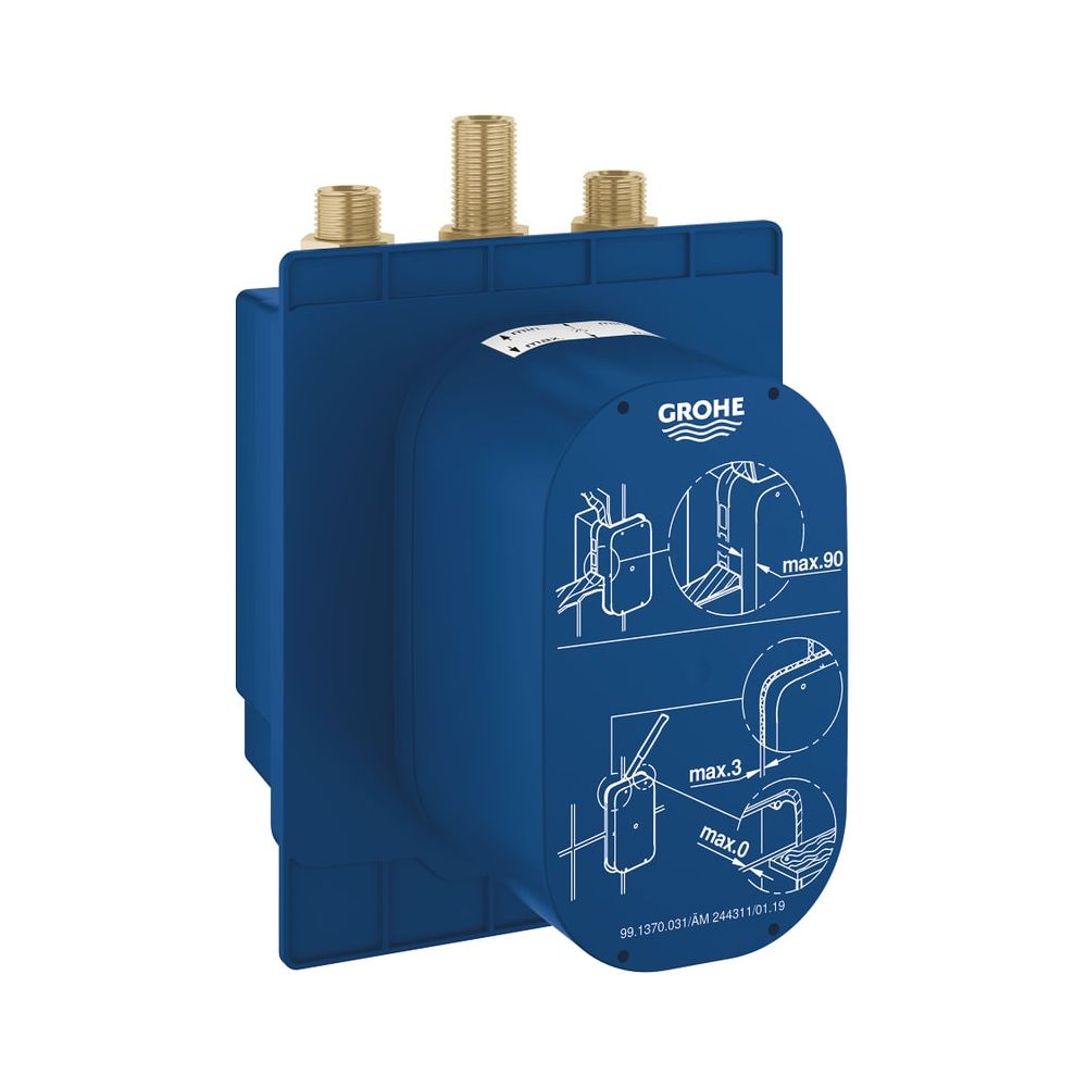 Grohe Corps encastré Eurosmart CE pour douche, mélange thermostatique pour kit de montage prêt à l'emploi infrarouge 36 456 00, transformateur 230V