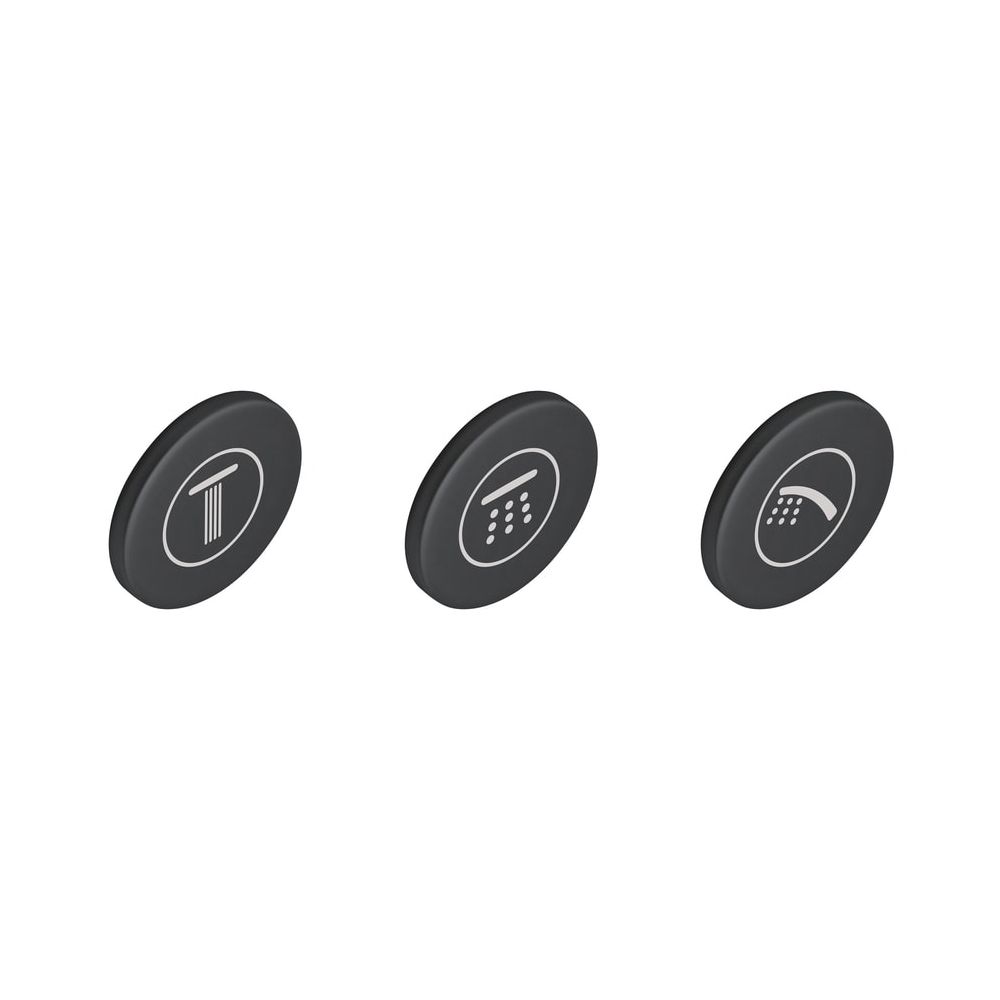 Grohe Symbolkappen SmartControl pour robinetteries encastrées, 3 plaquettes avec 3 symboles différents, pour systèmes de douche Euphoria SmartControl