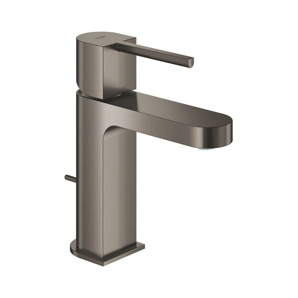 Robinetterie de lavabo Grohe Plus, taille S, montage à un trou, 1 1/4" avec garniture à tige de vidange, Graphite brossé