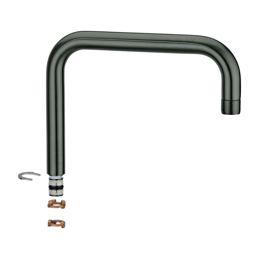 Grohe bec pour mitigeur monocommande d'évier, bec pivotant Hard Graphite brossé, 13096AL0