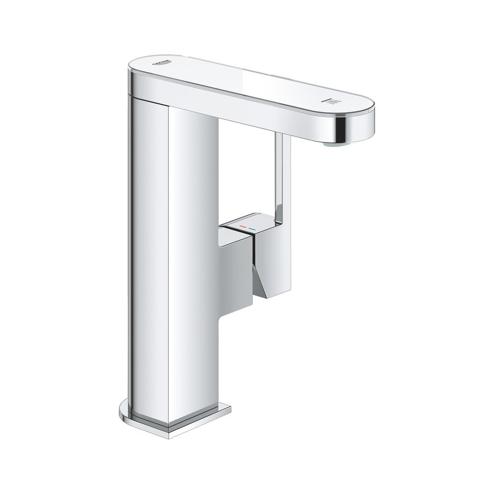 Mitigeur monocommande GROHE Plus pour lavabo, taille M, montage 1 trou, écran LED avec affichage de température, robinetterie push-open, finition chromée