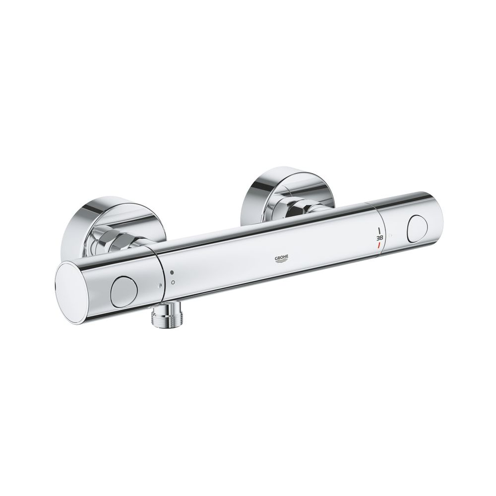 Robinet mitigeur thermostatique Grohe Grohtherm 800 Cosmopolitan, montage mural, chromé, 34765000