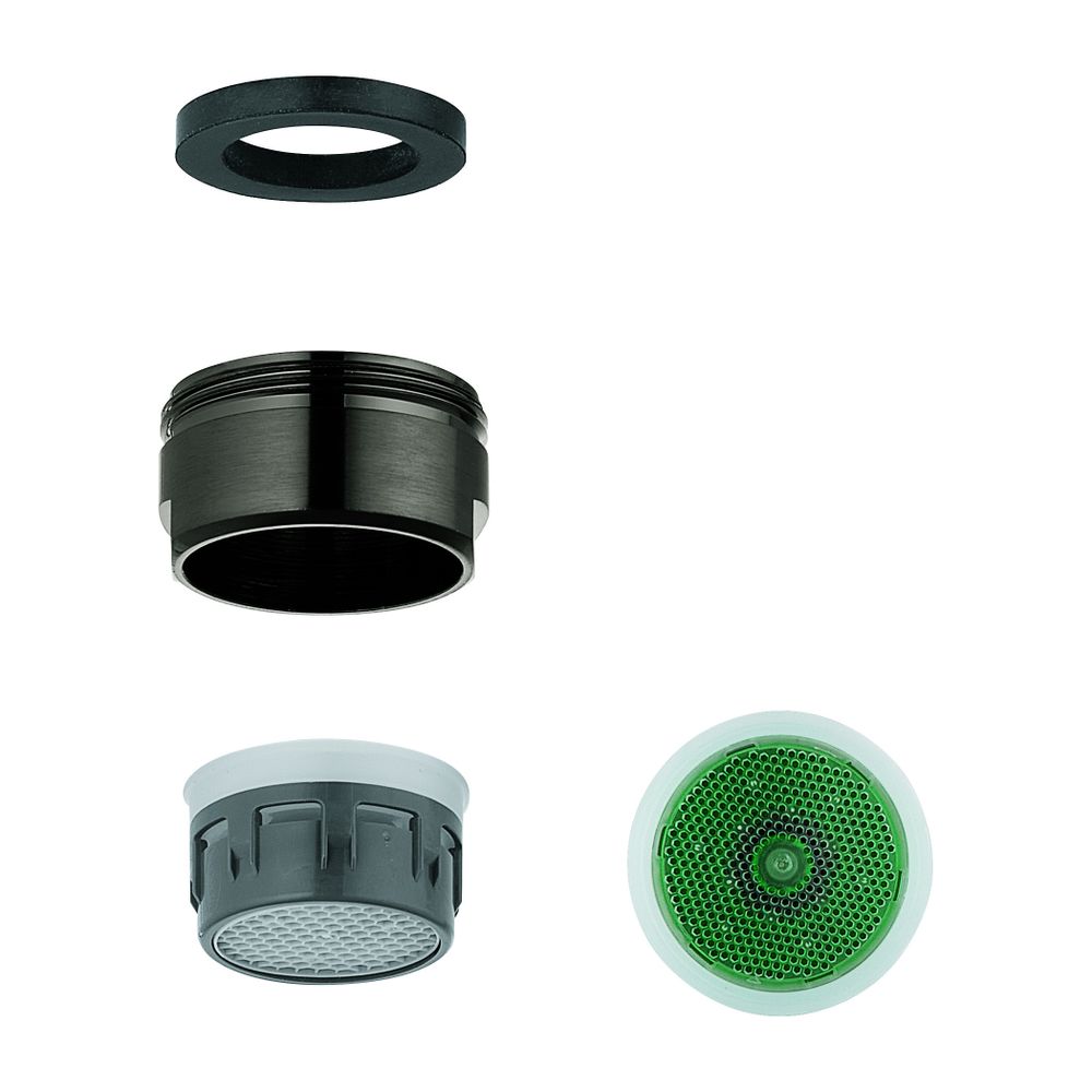 Aérateur Grohe, Filetage extérieur M24x1, Classe de débit PCA, Graphite brossé, 46837AL0