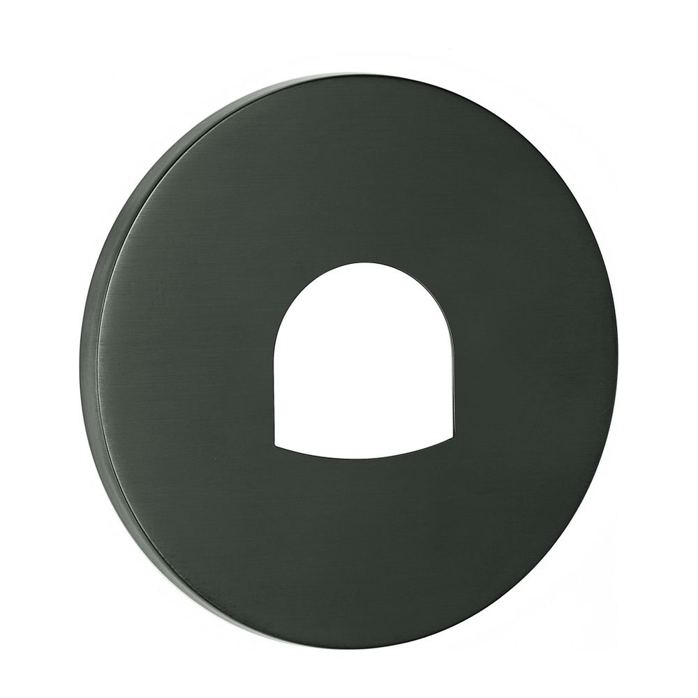 Rosette Grohe ronde pour mitigeur monocommande prêt-à-monter, étanchéité de rosace et de tige encastrée, Graphite Hard, 49116AL0