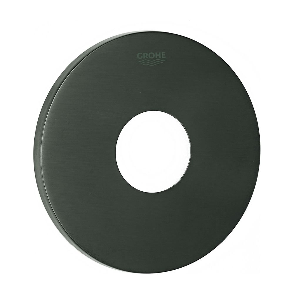 Rosace ronde Grohe pour mitigeur monocommande - kit de montage prêt à poser, Hard Graphite brossé, 48428AL0