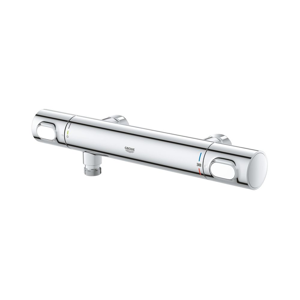 Grohe Grohtherm 500 batterie de douche thermostatique, fixation murale, sans vanne d'arrêt, chrome, 34794000