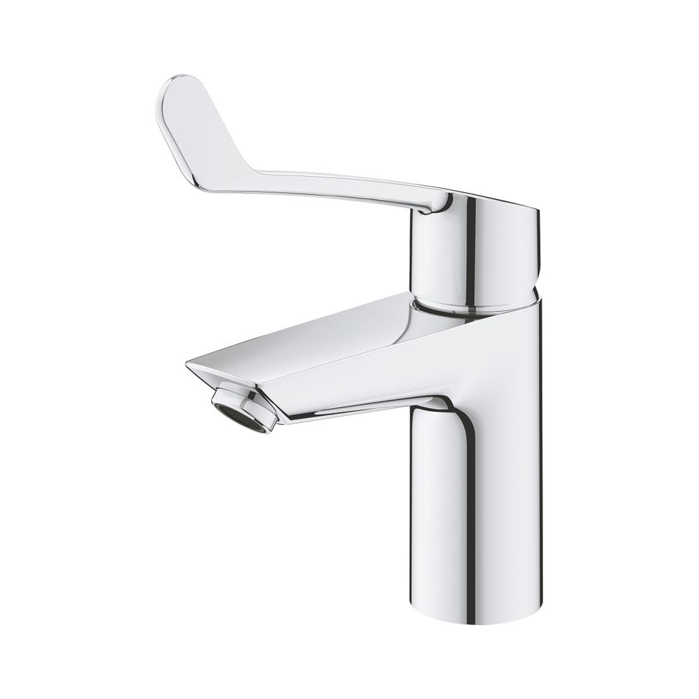 Robinetterie de lavabo Grohe Eurosmart, taille S, corps lisse, garniture Push-Open, levier métallique long, chromé, 23982003