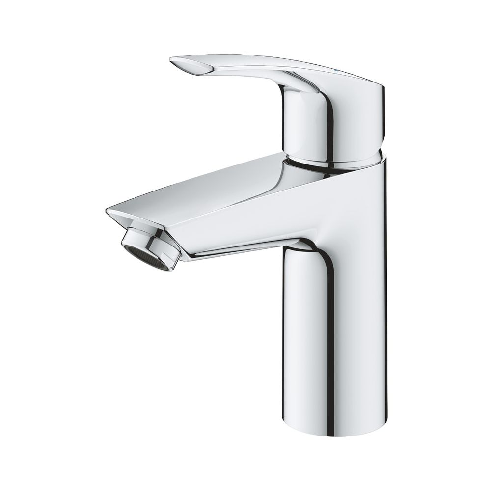 Robinetterie de lavabo Grohe Eurosmart à levier unique, taille S, bec lisse, garniture push-open, chromé, 23988003