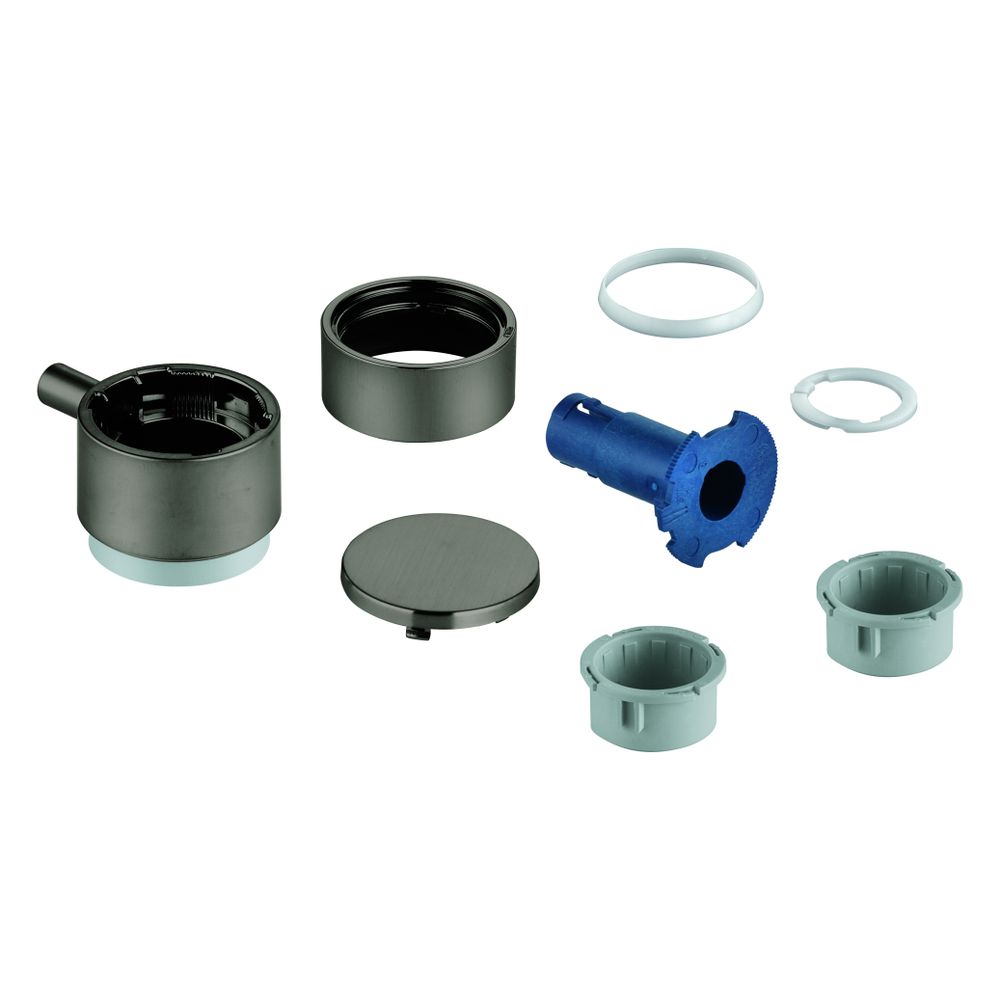 Grohe Poignée d'arrêt Aquadimmer pour kit de montage prêt à l'emploi thermostatique, ronde, Graphite brossé mat, 49165AL0