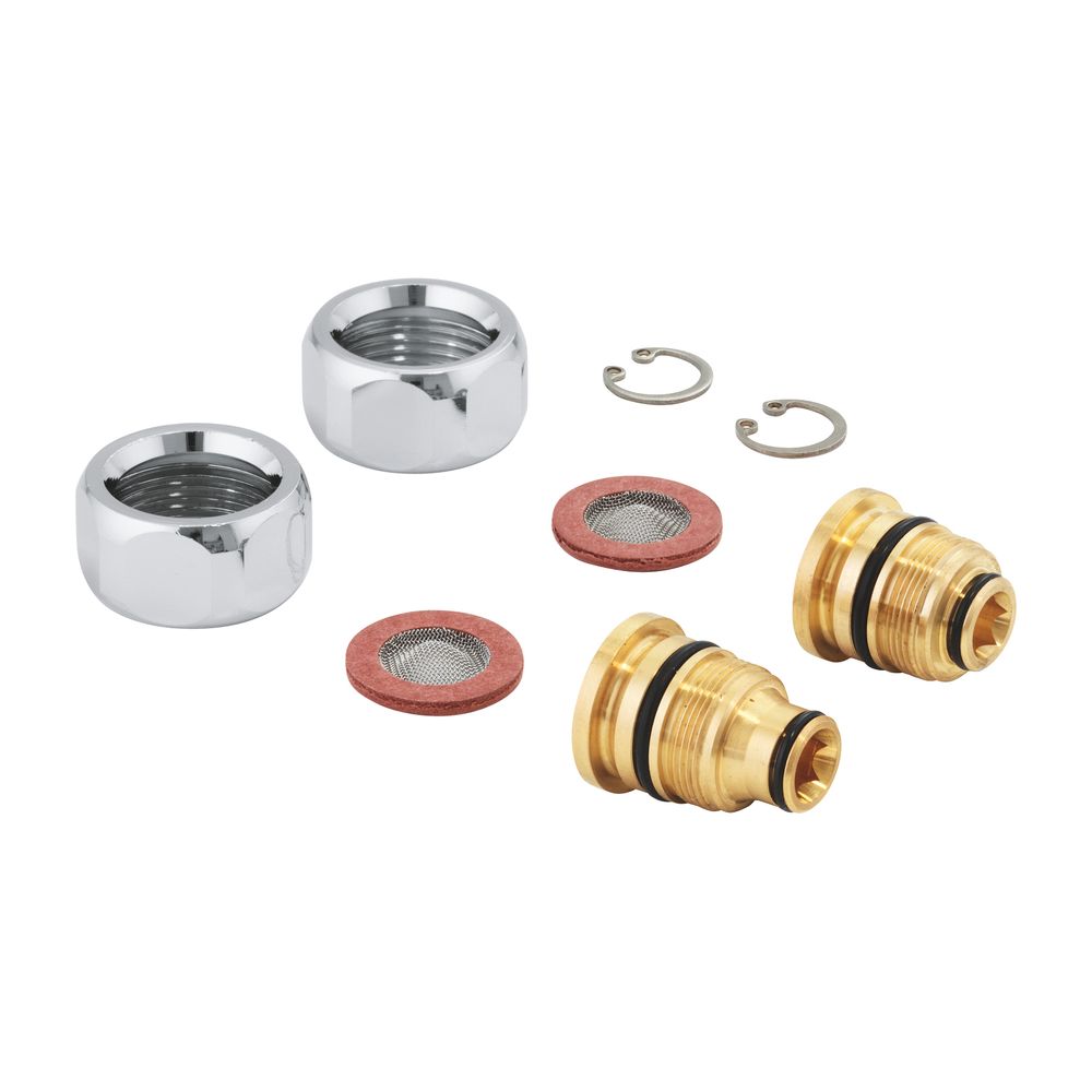 Nipple de raccordement Grohe pour batteries thermostatiques, écrou de raccordement 3/4", chromé, 49179000
