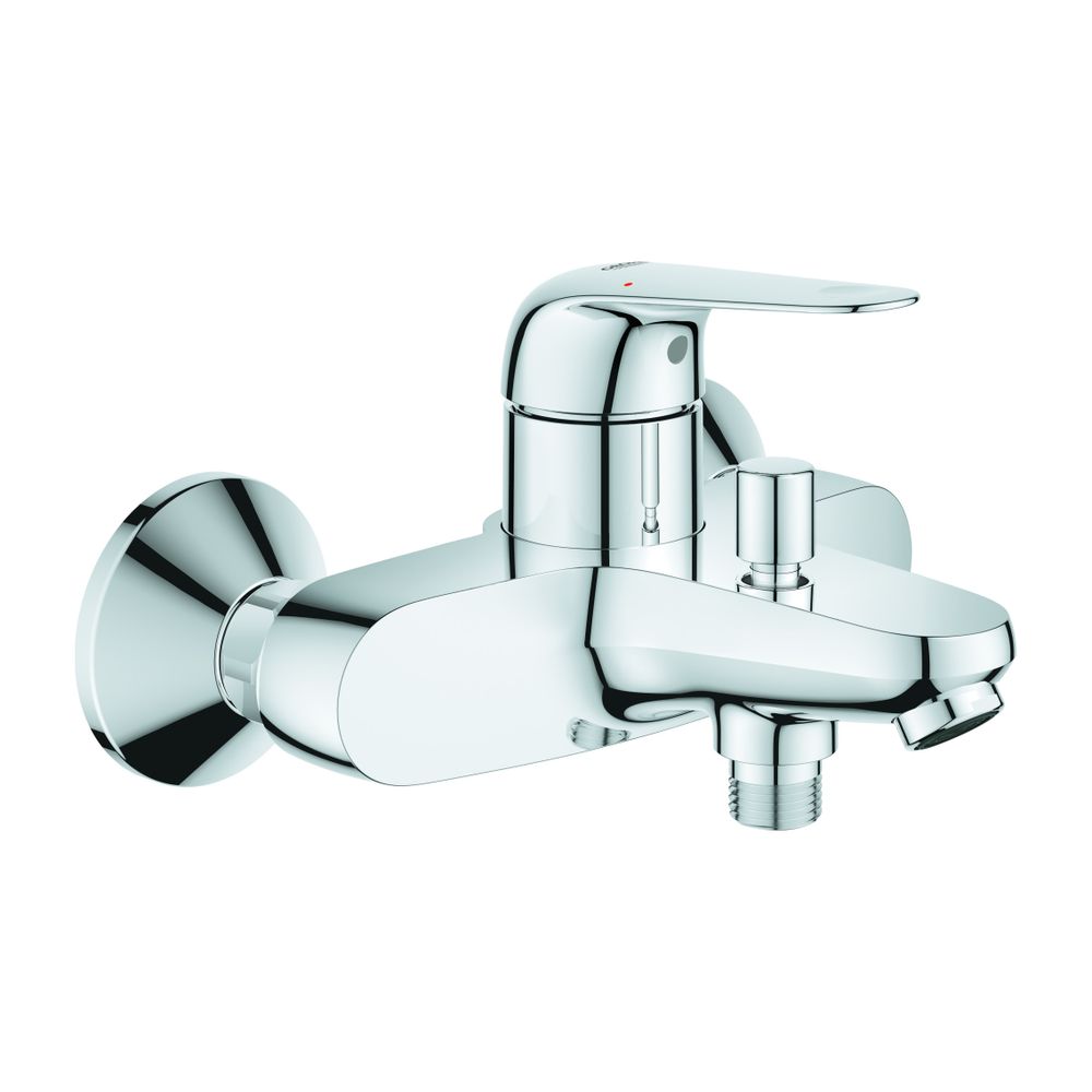 Mitigeur monocommande pour baignoire Grohe EuroPro, montage mural, limiteur de température, raccords S, chromé, 32743001