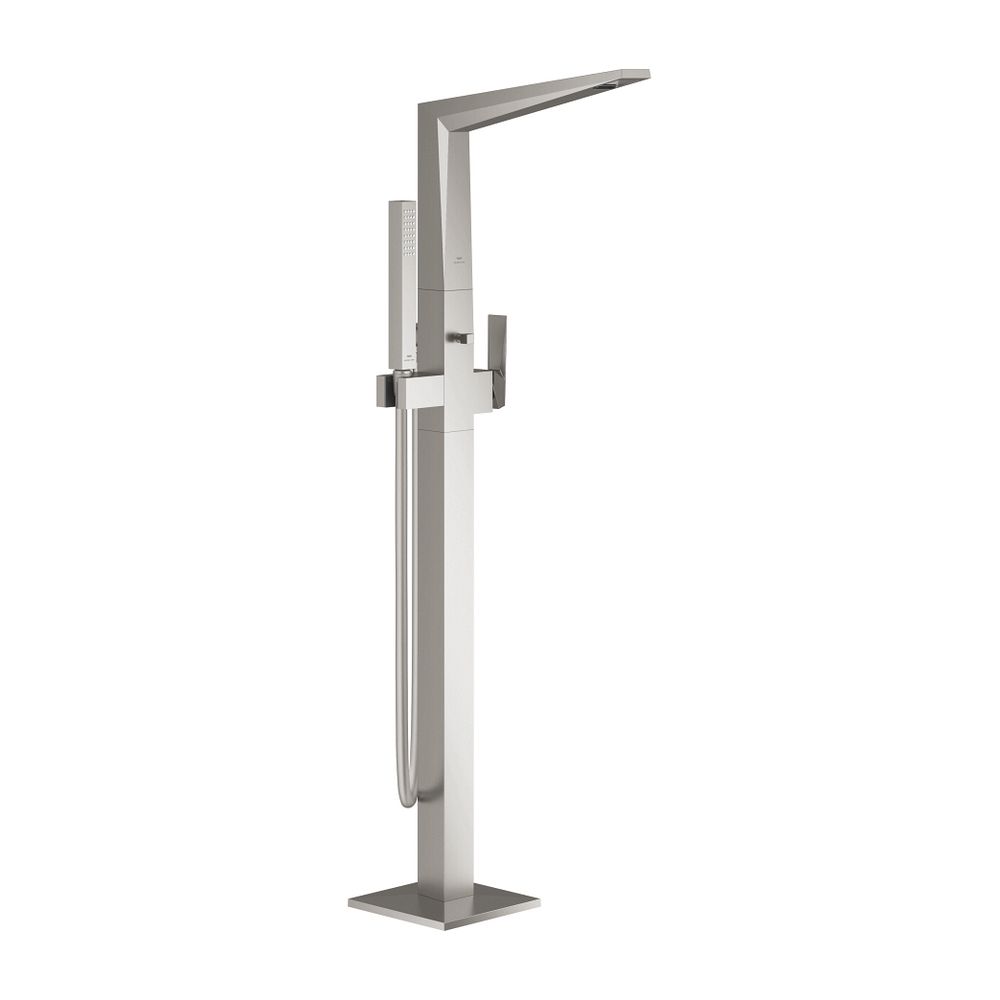 Robinetterie de baignoire monocommande Grohe Allure Brilliant, montage au sol, kit de montage prêt à poser pour 45984, Supersteel, 24348DC0