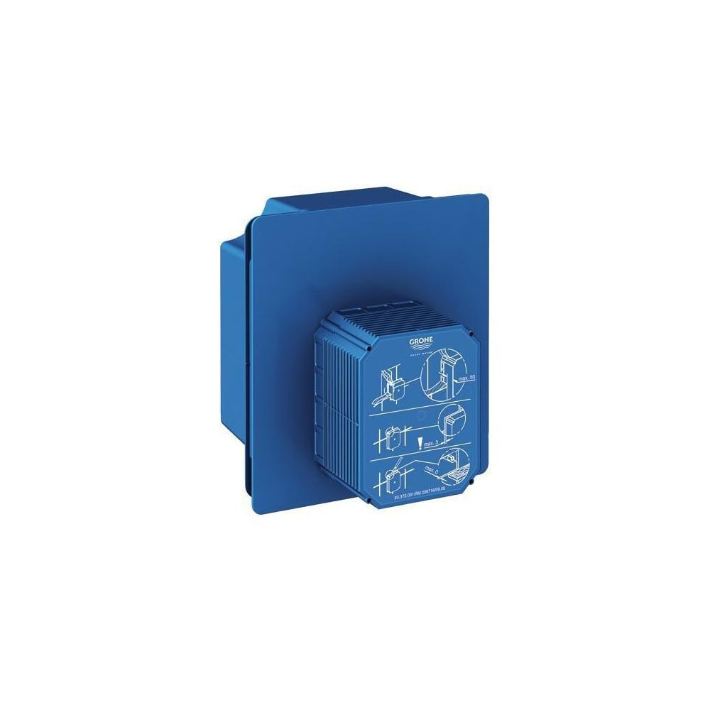 Grohe Urinal-Rohbauset Rapido U, commande manuelle ou électronique infrarouge Tectron, montage humide ou sec, 37338000