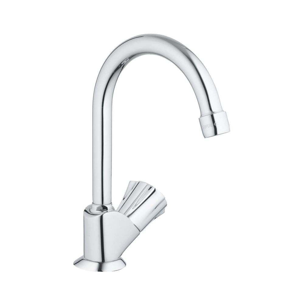 Vanne de robinet Grohe Costa, bec orientable avec mousseur, marquage bleu, chromé, 20393001