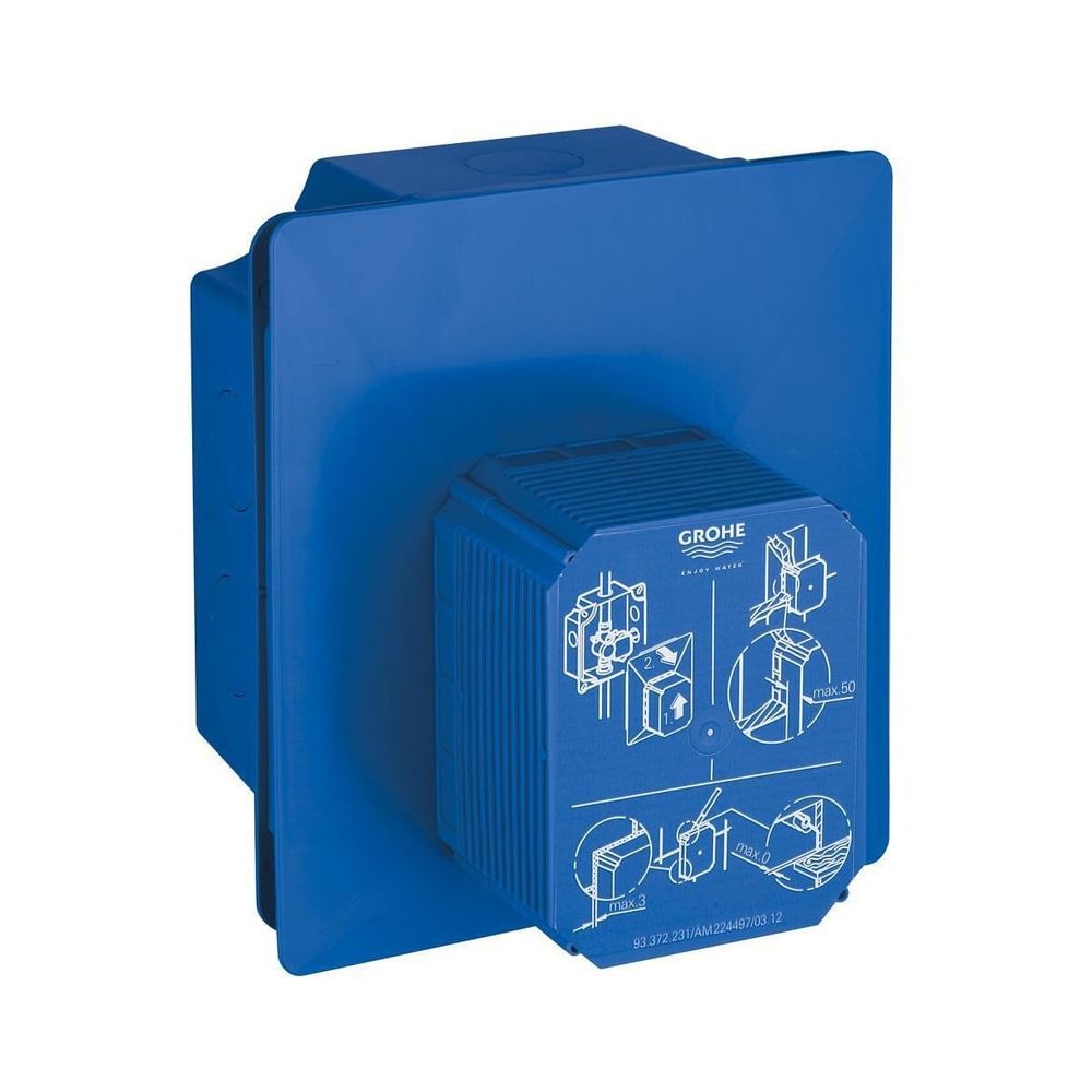 Kit de robinetterie pour urinoir Grohe Rapido UMB, commande manuelle ou électronique infrarouge Tectron, kit de montage prêt à l'emploi 116x144mm, 38787000
