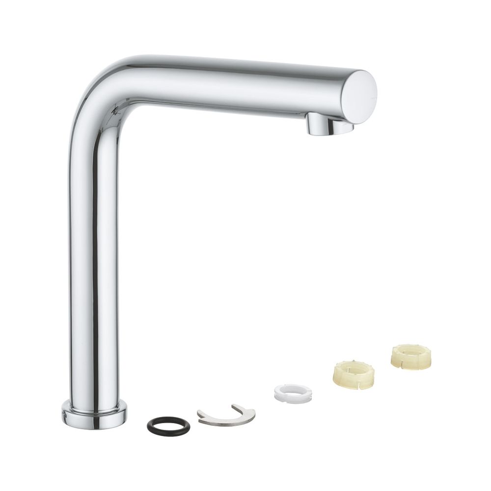 Robinetterie Grohe, longueur 143 mm, bec orientable avec mousseur, débit 13,5-15,0 l/min à 3 bar, chromé, 13231000