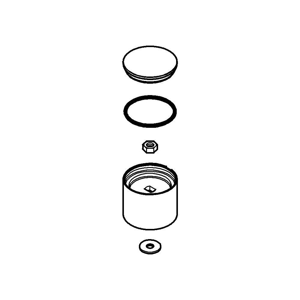 Grohe Bouton de commutation, Blanc Lune, 46585LS0