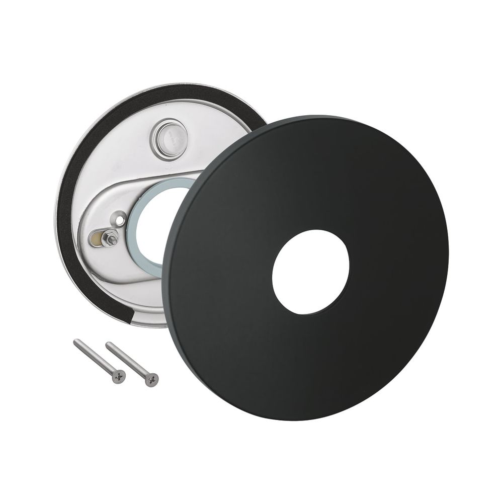 Rosace pour mitigeur monocommande Grohe, 189 mm, 53,4 mm, Noir velours, 46587KS0