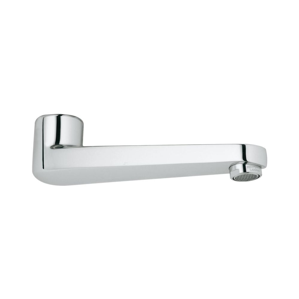 Robinetterie Grohe, bec verseur en fonte, pivotant et verrouillable, régulateur de jet laminaire 9 l/min, longueur 177 mm, chromé, 13270000