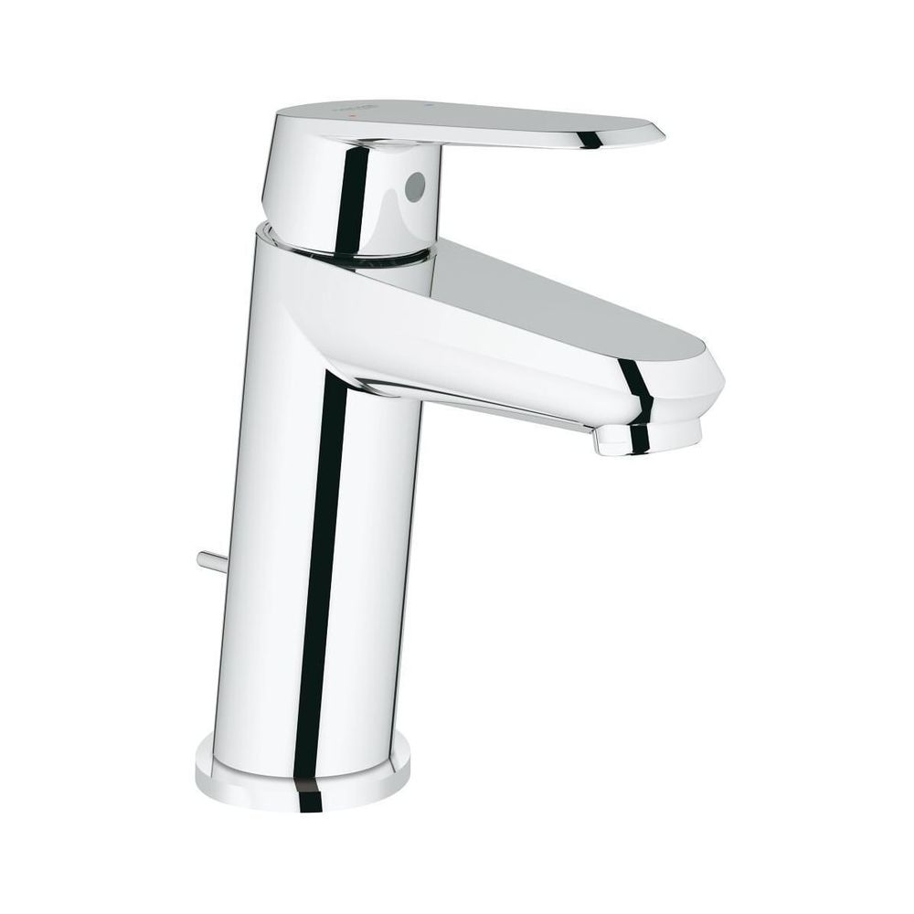 Robinetterie de lavabo Grohe Eurodisc Cosmopolitan, 1 trou, monocommande, taille S, garniture de vidange à tige 1 1/4", chromé, 23049002