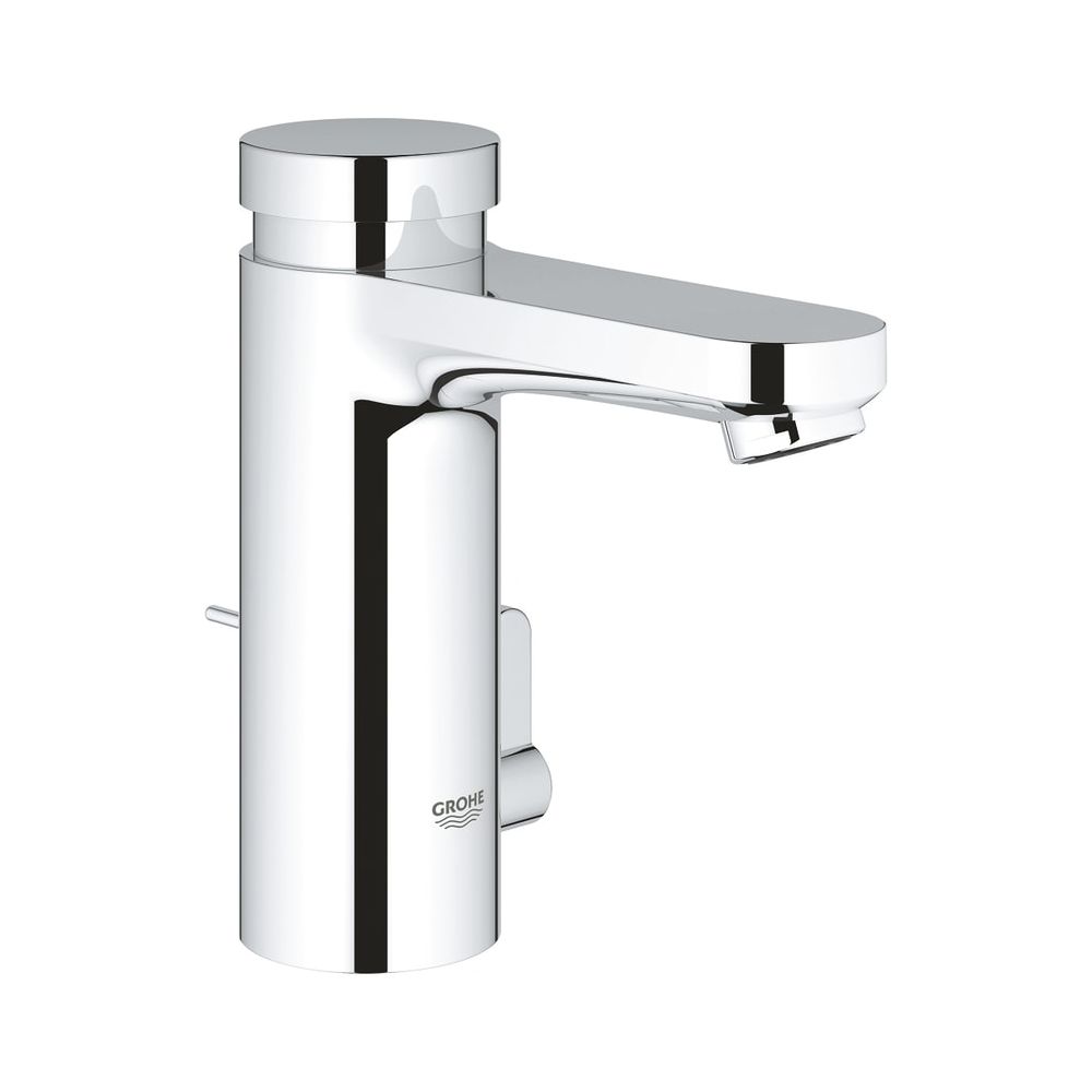 Robinetterie de lavabo Eurosmart CT Grohe à fermeture automatique, avec mélangeur, garniture à tige de traction 1 1/4'', chromé, 36318000