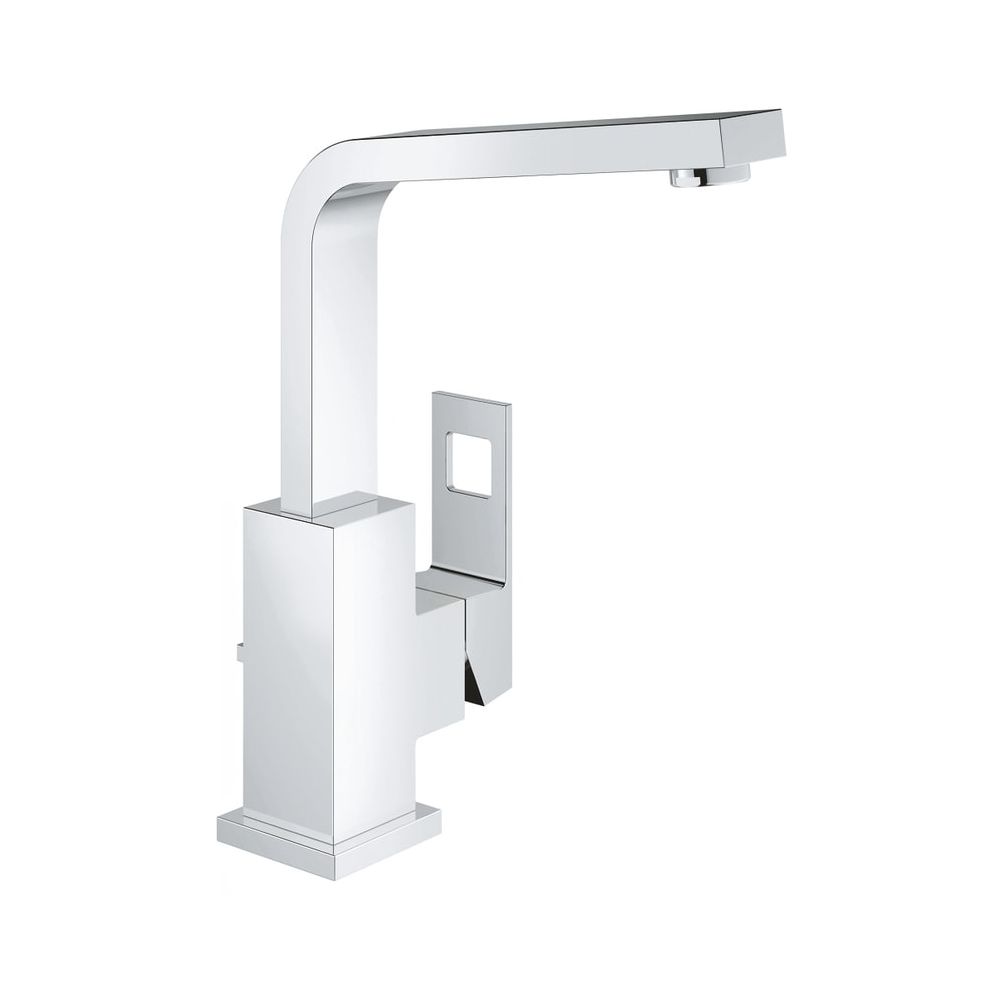 Robinetterie de lavabo Grohe Eurocube, taille L, bec pivotant, garniture d'évacuation par tige, chromé, 2313500E