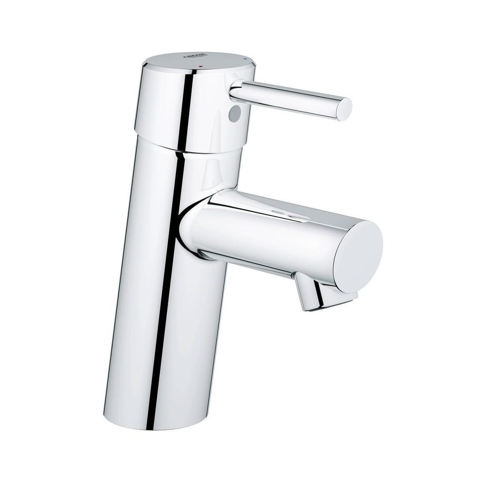 Robinetterie de lavabo Grohe Concetto à levier unique, EcoJoy, corps lisse, chromé, 3224010E