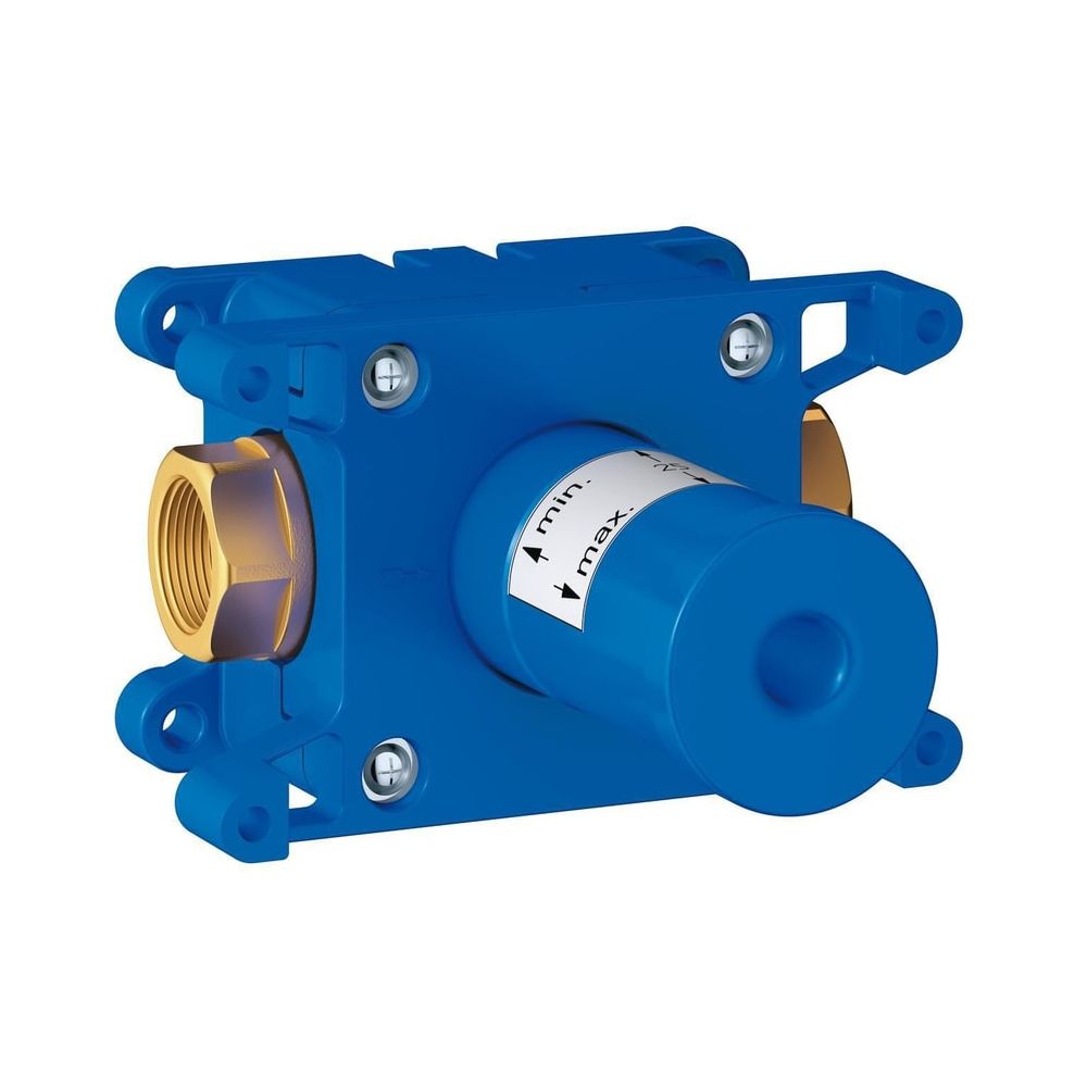 Grohe Rapido C Boîte d'encastrement pour robinet encastré 1 voie, montage humide et sec, partie supérieure en céramique 3/4", arrivées 1/2", 35028000