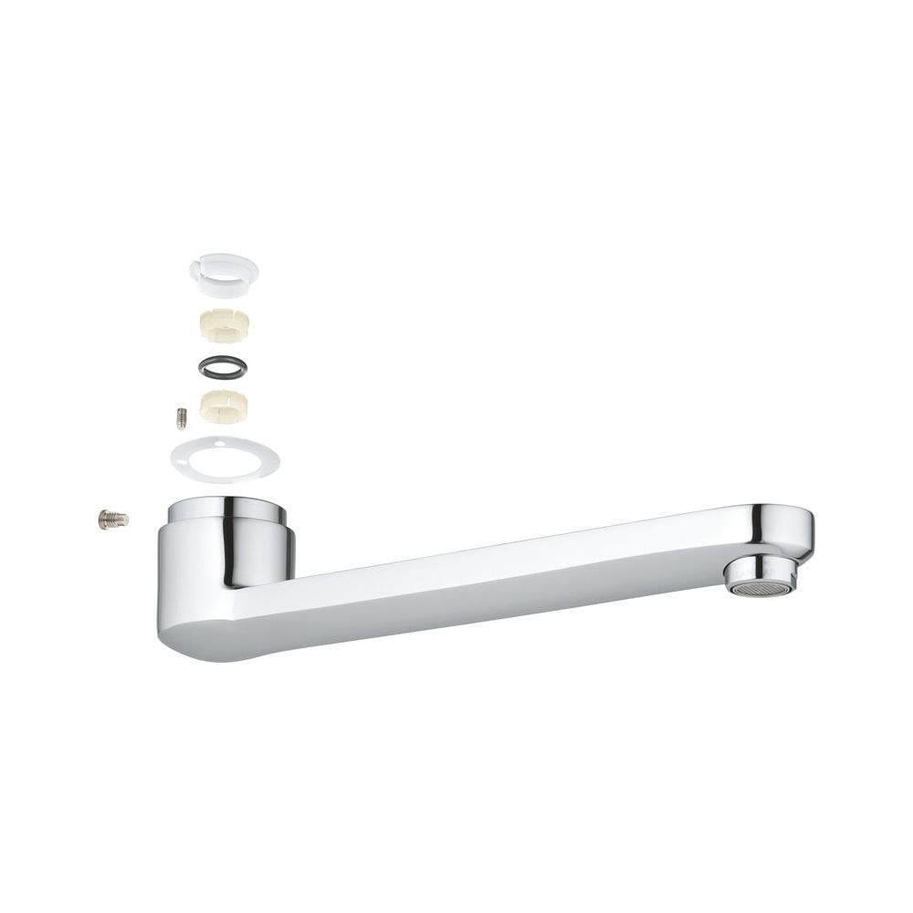 Grohe Bec de robinet, longueur 219 mm, orientable, régulateur de jet laminaire, 7,5-9,0 l/min à 3 bar, chromé, 42423000