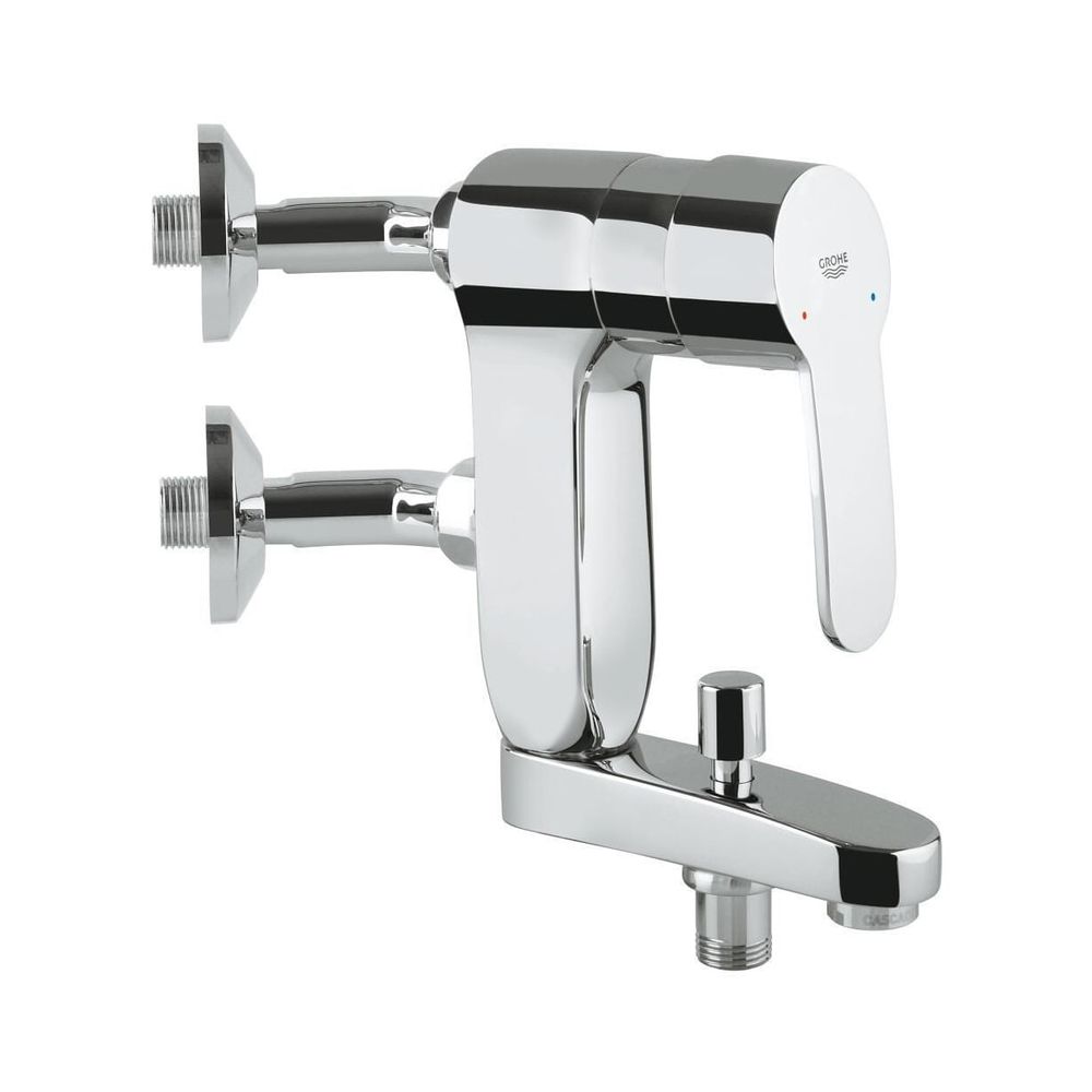 Grohe Eurostyle Cosmopolitan Vertica mitigeur de baignoire à levier unique, raccord coudé 45°, chromé, 23302000