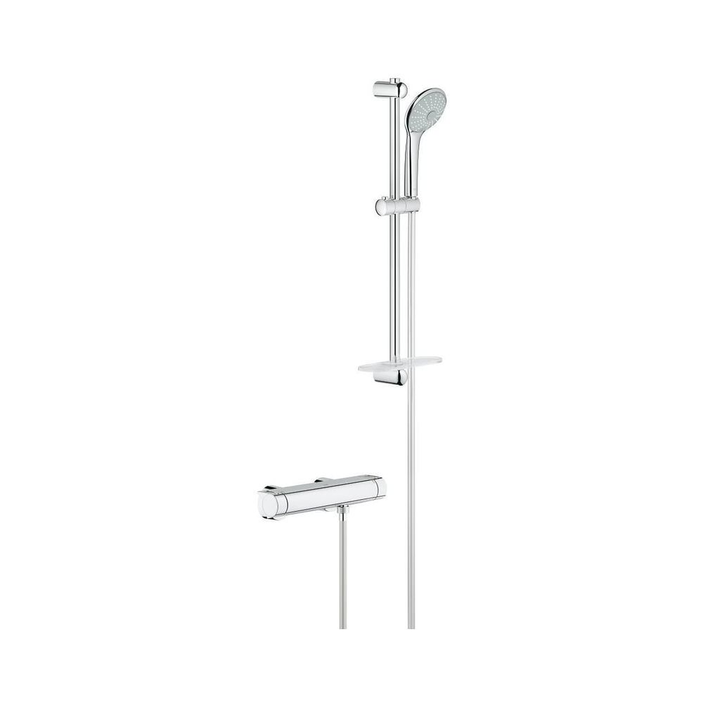 Robinet thermostatique Grohe Grohtherm 2000 avec garniture de douche Euphoria 110 Massage 600 mm, chromé, 34195001