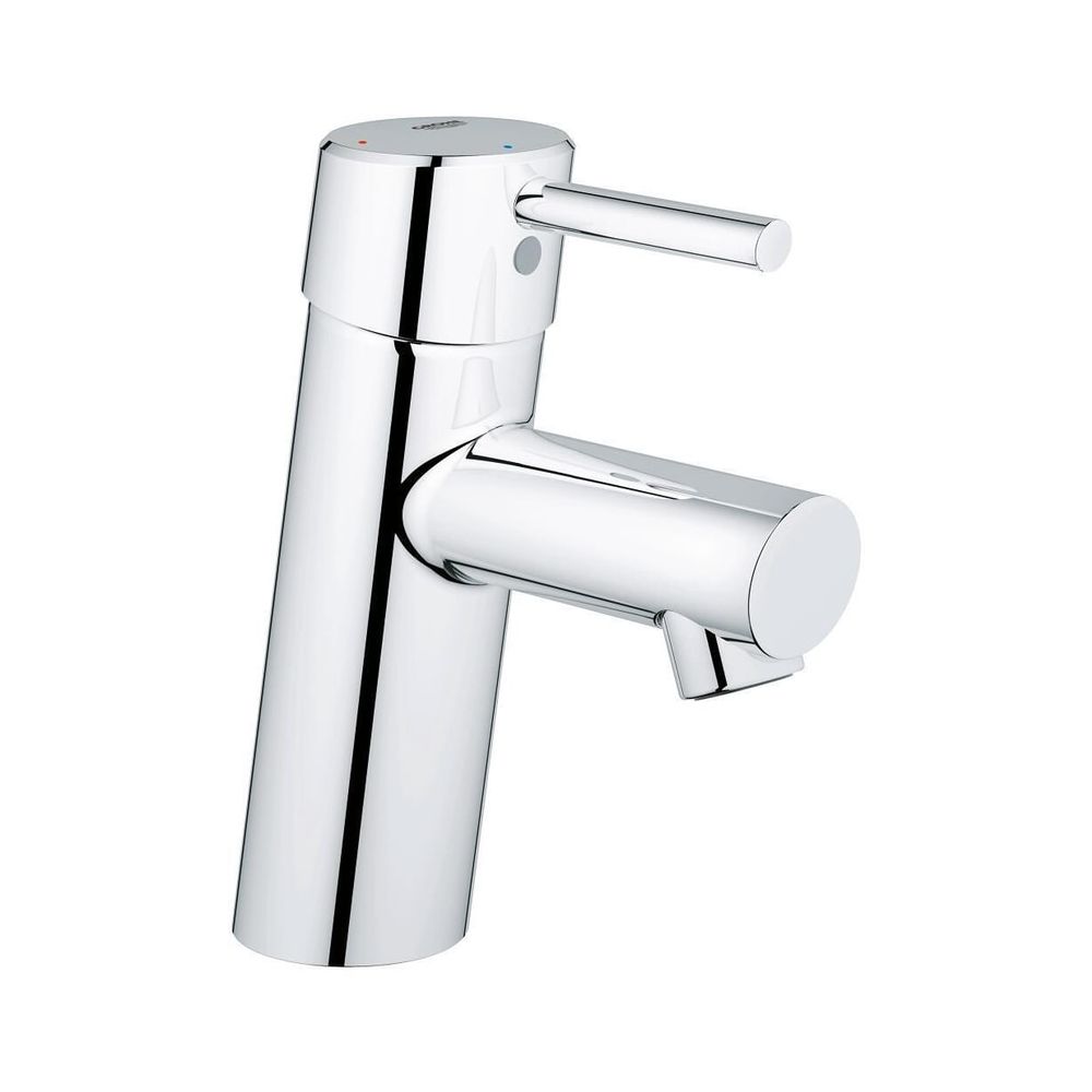 Robinetterie de lavabo Grohe Concetto à une seule commande, corps lisse, chromé, 2338510E